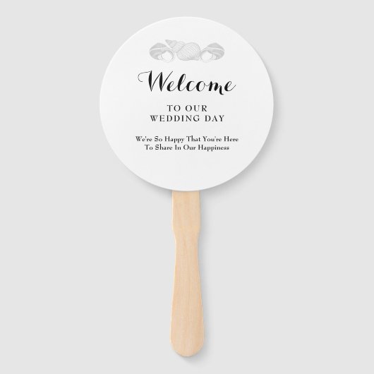 Ibiza bruiloft bestemming handwaaier (Achterkant)