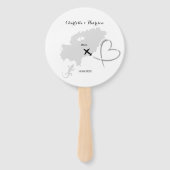 Ibiza bruiloft bestemming handwaaier (Voorkant)