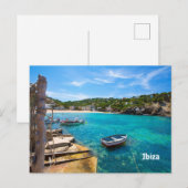 Ibiza Cala Vadella, Spanje Mooi eiland, Oceaan Briefkaart (Voorkant / Achterkant)