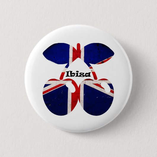 Ibiza Cherries 6 cm rondebadge Ronde Button 5,7 Cm (Voorkant)
