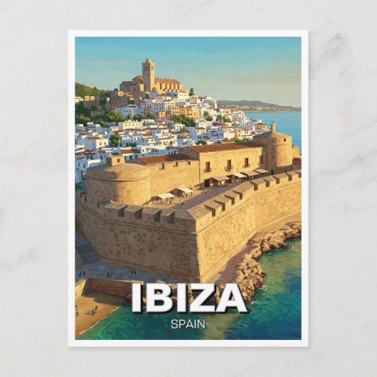 Ibiza Dalt Vila Spanje Reizen Briefkaart (Voorkant)