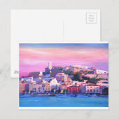 Ibiza Eivissa Old Town and Harbour Pearl Briefkaart (Voorkant / Achterkant)