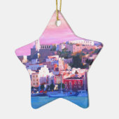 Ibiza Eivissa Old Town and Harbour Pearl Keramisch Ornament (Links)