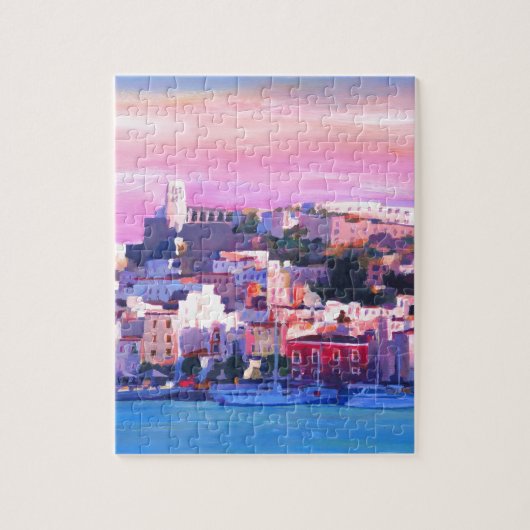Ibiza Eivissa Old Town and Harbour Pearl Legpuzzel (Verticaal)