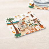 Ibiza Eivissa Spanje Wedding Event Party Kartonnen Onderzetters (Schuin)