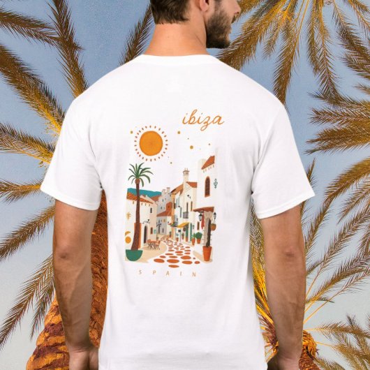 Ibiza Eivissa Spanje wit stad T-Shirt