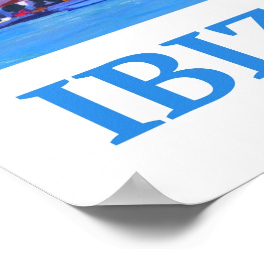 Ibiza Eivissia Spain Retro Poster (Hoek)