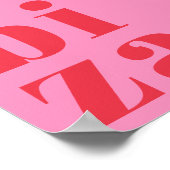Ibiza España modern typography pink red  Poster (Hoek)