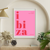 Ibiza España modern typography pink red  Poster