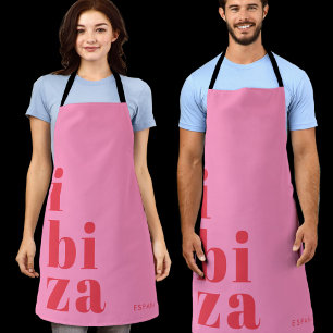 Ibiza España moderne typografie roze rood Schort