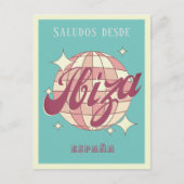 Ibiza España retro  party Briefkaart (Voorkant)