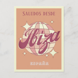 Ibiza España retro  party Briefkaart