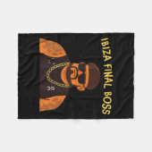 Ibiza Final Boss Funny Viral Meme Club Feestende S Fleece Deken (Voorkant (Horizontaal))