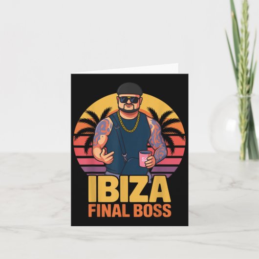 Ibiza Final Boss Meme Club feestend  Kaart (Voorkant)