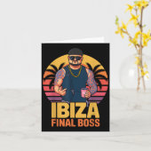 Ibiza Final Boss Meme Club feestend  Kaart (Gele Bloem)