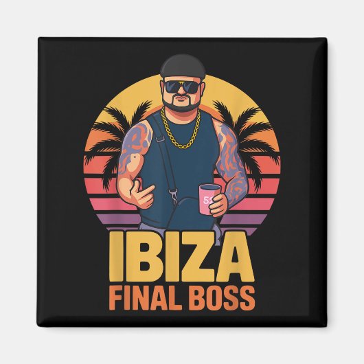 Ibiza Final Boss Meme Club feestend  Magneet (Voorkant)