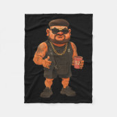 Ibiza Final Boss Meme Grappige Vakantie Kapsel Gra Fleece Deken (Voorkant)