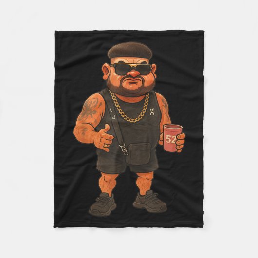 Ibiza Final Boss Meme Grappige Vakantie Kapsel Gra Fleece Deken (Voorkant)