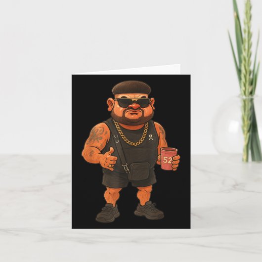 Ibiza Final Boss Meme Grappige Vakantie Kapsel Gra Kaart (Voorkant)