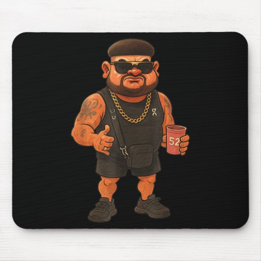 Ibiza Final Boss Meme Grappige Vakantie Kapsel Gra Muismat (Voorkant)