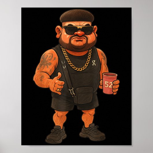 Ibiza Final Boss Meme Grappige Vakantie Kapsel Gra Poster (Voorkant)