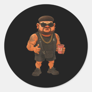 Ibiza Final Boss Meme Grappige Vakantie Kapsel Gra Ronde Sticker