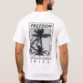 Ibiza Freedom | Premium Aesthetic Palm Graphic T-S T-shirt (Achterkant)