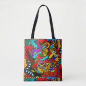 Ibiza Happy-Art schoudertas Tote Bag (Voorkant)