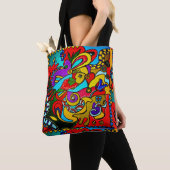 Ibiza Happy-Art schoudertas Tote Bag (Dichtbij)
