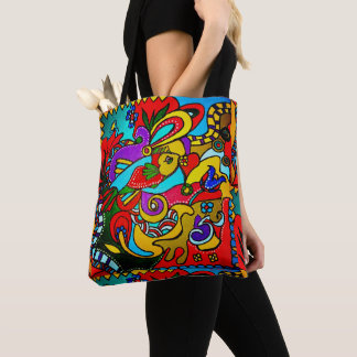 Ibiza Happy-Art schoudertas Tote Bag