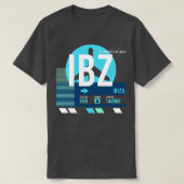 Ibiza IBZ Airport Code Bagage Label A T-shirt (Design voorkant)