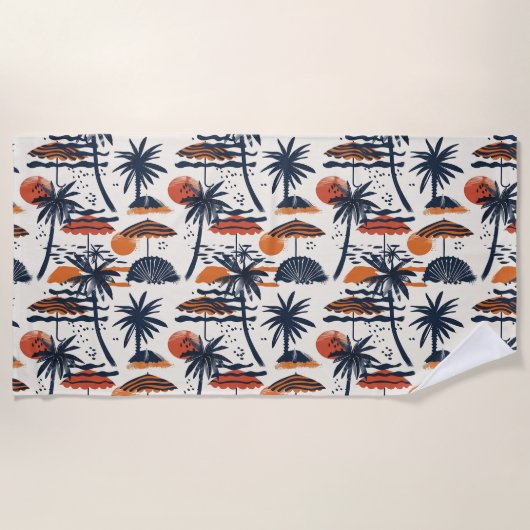 Ibiza Iconische Europese bestemmingen Strandlaken (Voorkant)