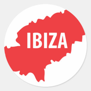 Ibiza icoon ronde sticker