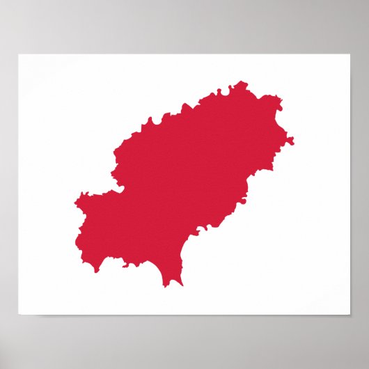 Ibiza-kaart Poster (Voorkant)