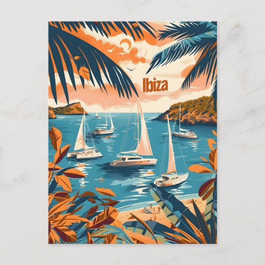 Ibiza kust briefkaart (Voorkant)