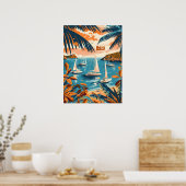 Ibiza kust poster (Keuken)