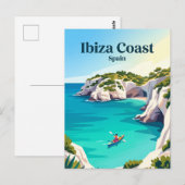 Ibiza-kust Spanje Briefkaart (Voorkant / Achterkant)