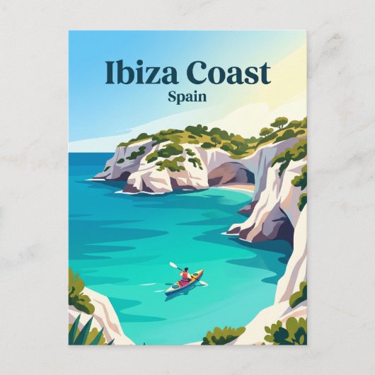 Ibiza-kust Spanje Briefkaart (Voorkant)