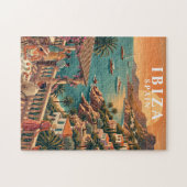 Ibiza legpuzzel vintage reis scène Spanje zon (Horizontaal)