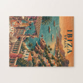 Ibiza legpuzzel vintage reis scène Spanje zon (Horizontaal)
