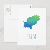 Ibiza Map Briefkaart (Voorkant / Achterkant)