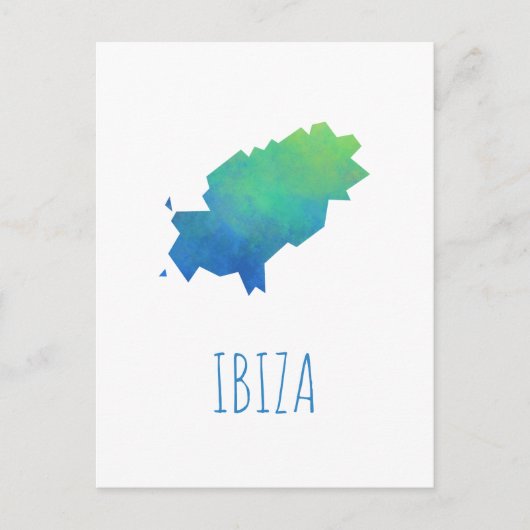 Ibiza Map Briefkaart (Voorkant)