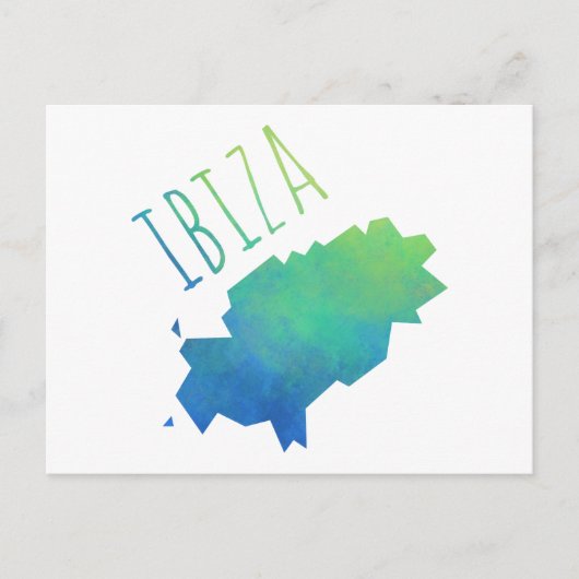 Ibiza Map Briefkaart (Voorkant)