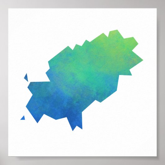 Ibiza Map Poster (Voorkant)