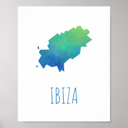 Ibiza Map Poster (Voorkant)