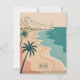 Ibiza  minimalistisch briefkaart