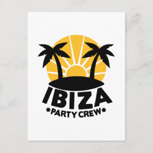 Ibiza Party Crew Briefkaart