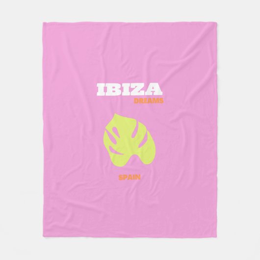 Ibiza, Preppy, Preppy Room, Roze Fleece Deken (Voorkant)
