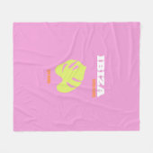 Ibiza, Preppy, Preppy Room, Roze Fleece Deken (Voorkant (Horizontaal))