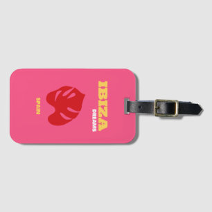 Ibiza, Reiskunst, Preppy, Preppy Art, Roze Bagagelabel